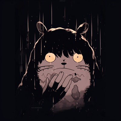 Image For Post Gloomy Totoro Portrait - anime inspired grunge aesthetic pfp