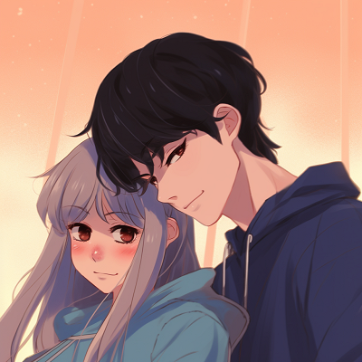 Image For Post Holding Hands, Cherry Blossom Background - premium anime pfp couple aesthetic