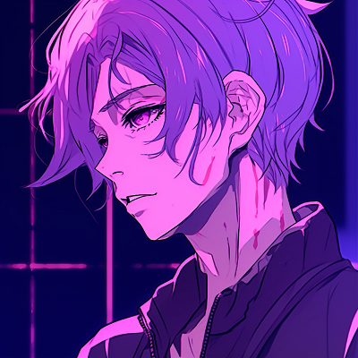 Image For Post | A male anime character with purple hair, cool expression and detailed, soft shading. purple anime male pfp pfp for discord. - [Purple Pfp Anime Collection](https://hero.page/pfp/purple-pfp-anime-collection)