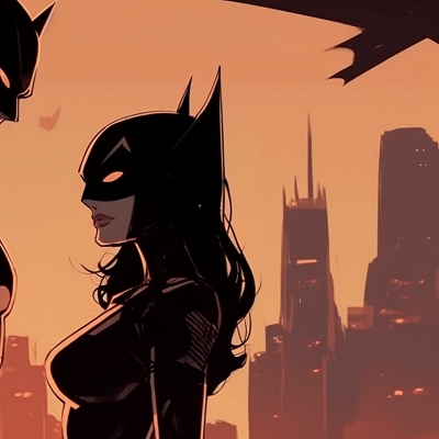 Image For Post | Silhouettes of Batman and Catwoman, strong contrast with a city backdrop. matching pfp ideas for batman and catwoman fans pfp for discord. - [batman and catwoman matching pfp, aesthetic matching pfp ideas](https://hero.page/pfp/batman-and-catwoman-matching-pfp-aesthetic-matching-pfp-ideas)