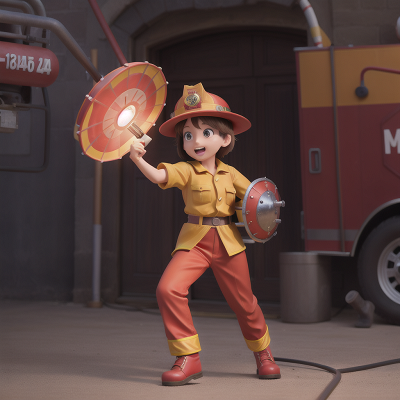 Image For Post Anime, hat, firefighter, violin, energy shield, circus, HD, 4K, AI Generated Art