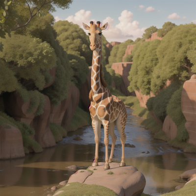 Image For Post Anime, angel, giraffe, bravery, river, phoenix, HD, 4K, AI Generated Art