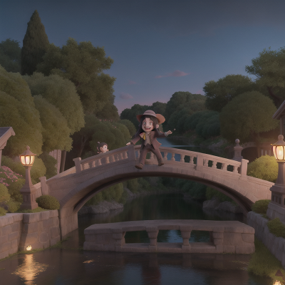 Image For Post Anime, bridge, haunted mansion, troll, holodeck, demon, HD, 4K, AI Generated Art
