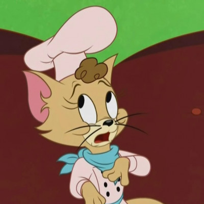 Image For Post | Matilda from The Tom and Jerry Show in the pictured outfit sitting in someones lap as he grabs her hips to pound her and give her a cream pie as she squirts a load of frosting from one of those baker tubes into her mouth.