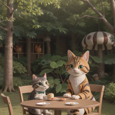 Image For Post Anime, forest, seafood restaurant, cat, museum, rabbit, HD, 4K, AI Generated Art