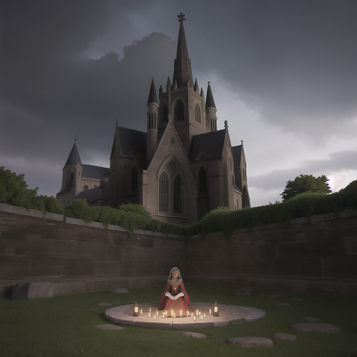 Image For Post Anime, cathedral, hail, king, witch, ghost, HD, 4K, AI Generated Art