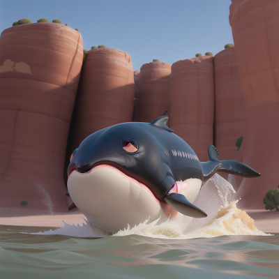 Image For Post Anime, virtual reality, whale, ogre, desert oasis, tank, HD, 4K, AI Generated Art