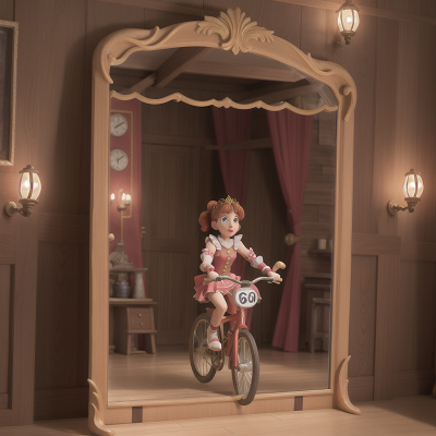 Image For Post Anime, circus, enchanted mirror, bicycle, maze, king, HD, 4K, AI Generated Art