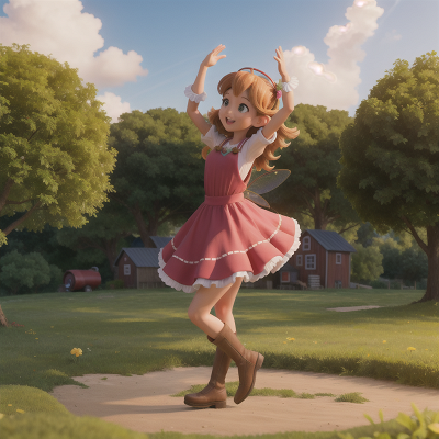 Image For Post Anime, farm, scientist, dancing, fairy dust, island, HD, 4K, AI Generated Art