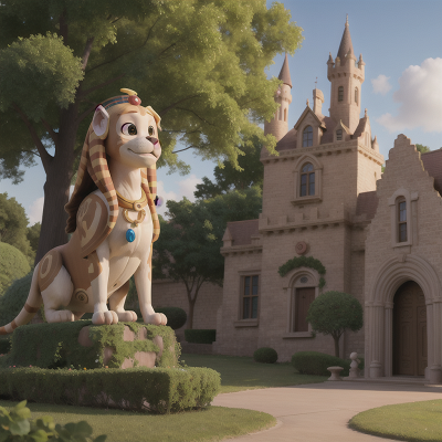 Image For Post Anime, sphinx, confusion, zookeeper, haunted mansion, castle, HD, 4K, AI Generated Art