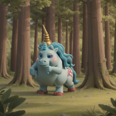Image For Post Anime, forest, space, unicorn, ogre, king, HD, 4K, AI Generated Art