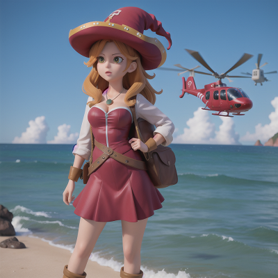 Image For Post Anime, helicopter, scientist, witch, ocean, pirate, HD, 4K, AI Generated Art
