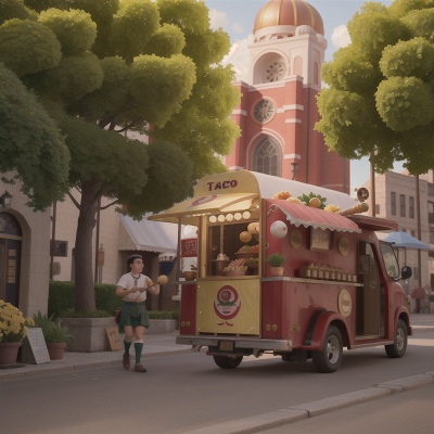 Image For Post Anime, golden egg, taco truck, kraken, bagpipes, cathedral, HD, 4K, AI Generated Art