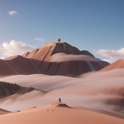 Image For Post Anime, mountains, knights, sandstorm, surprise, flying carpet, HD, 4K, AI Generated Art