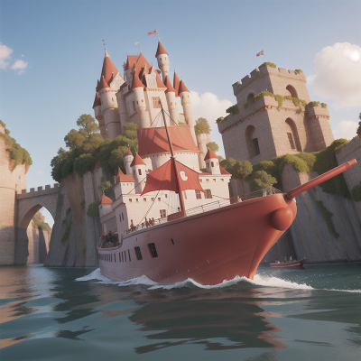 Image For Post Anime, ninja, boat, queen, circus, castle, HD, 4K, AI Generated Art