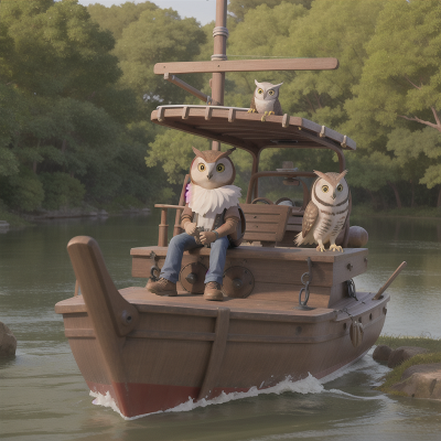 Image For Post Anime, museum, mechanic, owl, dog, boat, HD, 4K, AI Generated Art