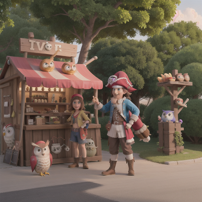 Image For Post Anime, troll, owl, pirate, hot dog stand, knight, HD, 4K, AI Generated Art