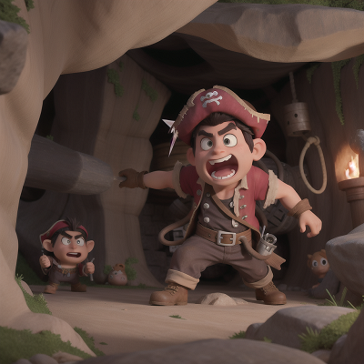 Image For Post Anime, cave, pirate, troll, mechanic, anger, HD, 4K, AI Generated Art