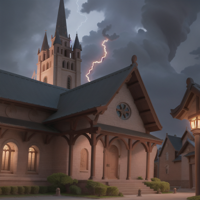 Image For Post Anime, teacher, storm, suspicion, cathedral, temple, HD, 4K, AI Generated Art