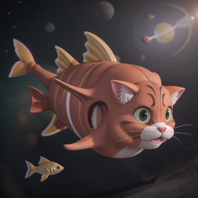 Image For Post Anime, cat, dwarf, fish, space, scientist, HD, 4K, AI Generated Art