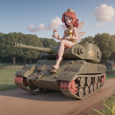 Image For Post Anime, tank, queen, farm, mermaid, fairy, HD, 4K, AI Generated Art