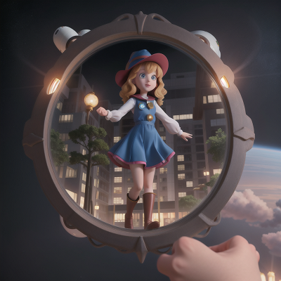 Image For Post Anime, skyscraper, enchanted mirror, witch, detective, astronaut, HD, 4K, AI Generated Art