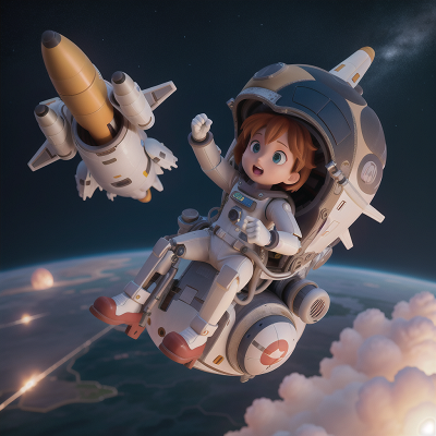 Image For Post Anime, space shuttle, robot, detective, fairy dust, hero, HD, 4K, AI Generated Art