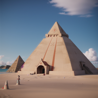 Image For Post Anime, beach, pyramid, haunted graveyard, circus, hovercraft, HD, 4K, AI Generated Art