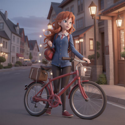 Image For Post Anime, violin, bicycle, bus, teleportation device, romance, HD, 4K, AI Generated Art