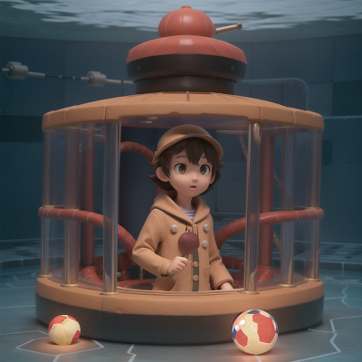 Image For Post Anime, submarine, swimming, cowboys, maze, crystal ball, HD, 4K, AI Generated Art