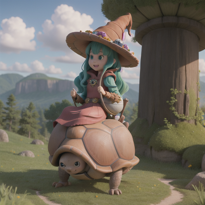 Image For Post Anime, queen, turtle, hail, sasquatch, witch's cauldron, HD, 4K, AI Generated Art