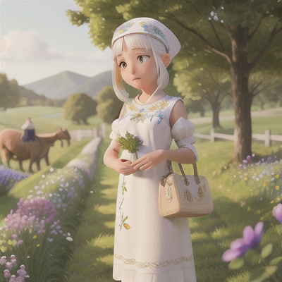 Image For Post Anime Art, Gentle healer, radiant platinum hair, in a quaint countryside clinic