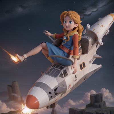 Image For Post Anime, wizard, bravery, car, space shuttle, fire, HD, 4K, AI Generated Art