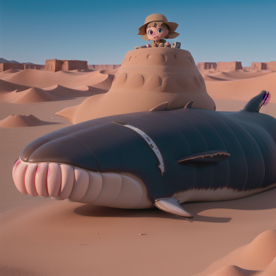 Image For Post Anime, market, desert, scientist, whale, earthquake, HD, 4K, AI Generated Art