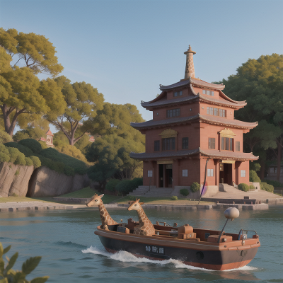 Image For Post Anime, boat, police officer, giraffe, bus, temple, HD, 4K, AI Generated Art
