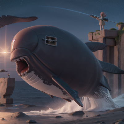 Image For Post Anime, key, betrayal, telescope, drought, whale, HD, 4K, AI Generated Art