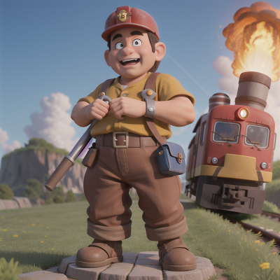 Image For Post Anime, dwarf, train, troll, drought, firefighter, HD, 4K, AI Generated Art