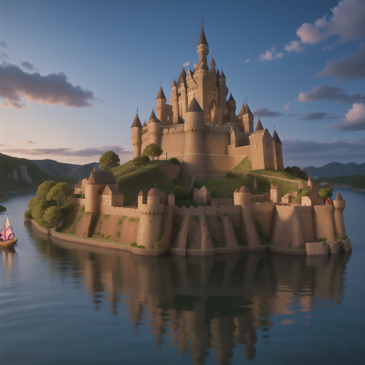 Image For Post Anime, medieval castle, knights, boat, musician, goblin, HD, 4K, AI Generated Art