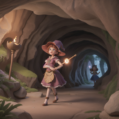 Image For Post Anime, fairy, cave, magic wand, museum, witch's cauldron, HD, 4K, AI Generated Art