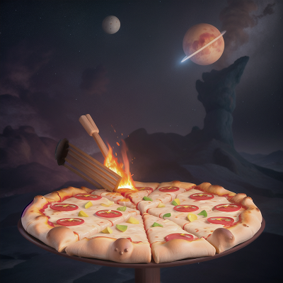 Image For Post Anime, phoenix, pizza, space, failure, witch's cauldron, HD, 4K, AI Generated Art
