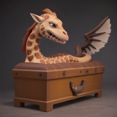 Image For Post Anime, vampire's coffin, map, giraffe, angel, griffin, HD, 4K, AI Generated Art