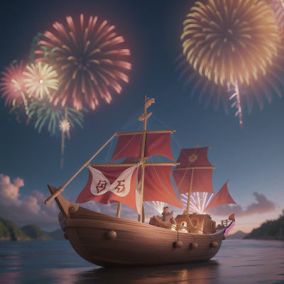 Image For Post Anime, fireworks, spell book, boat, virtual reality, gladiator, HD, 4K, AI Generated Art