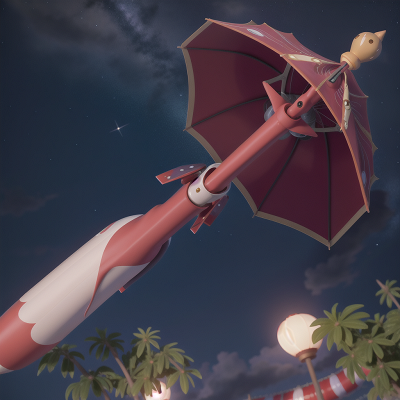 Image For Post Anime, carnival, tornado, umbrella, rocket, stars, HD, 4K, AI Generated Art