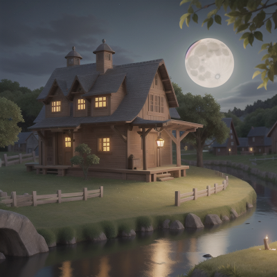 Image For Post Anime, moonlight, singing, time machine, goblin, farm, HD, 4K, AI Generated Art