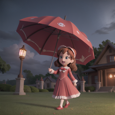 Image For Post Anime, romance, rocket, umbrella, teacher, haunted mansion, HD, 4K, AI Generated Art