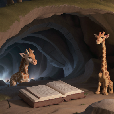 Image For Post Anime, spell book, cave, fog, pharaoh, giraffe, HD, 4K, AI Generated Art