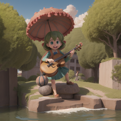 Image For Post Anime, turtle, drought, violin, carnival, surprise, HD, 4K, AI Generated Art