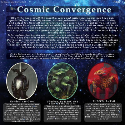 Image For Post Cosmic Convergence CYOA by CidTheRook