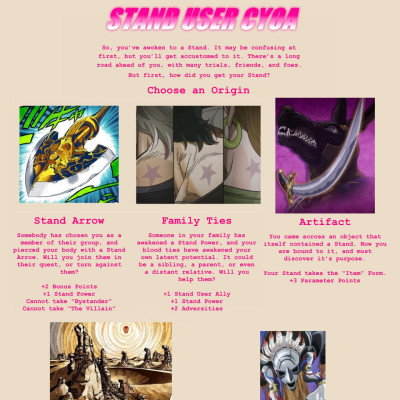 Image For Post Stand User CYOA v3