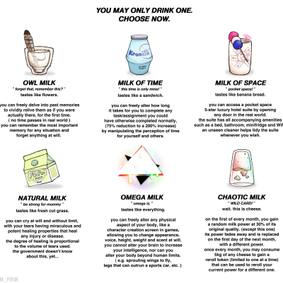Image For Post Choose One of These Milks 2 CYOA by JustALich